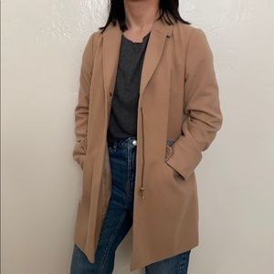 TOPSHOP Petite Camel Coat